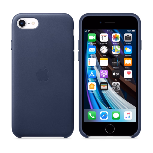 iPhone SE Leather Case — Midnight Blue