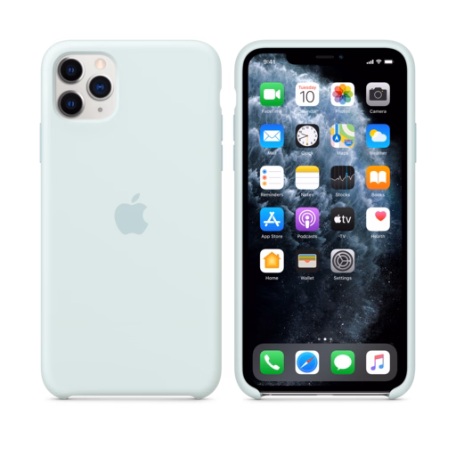 iPhone 11 Pro Max Silicone Case — Seafoam