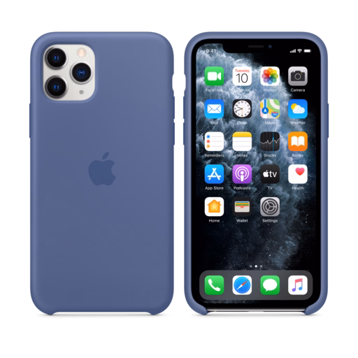 iPhone 11 Pro Silicone Case — Linen Blue