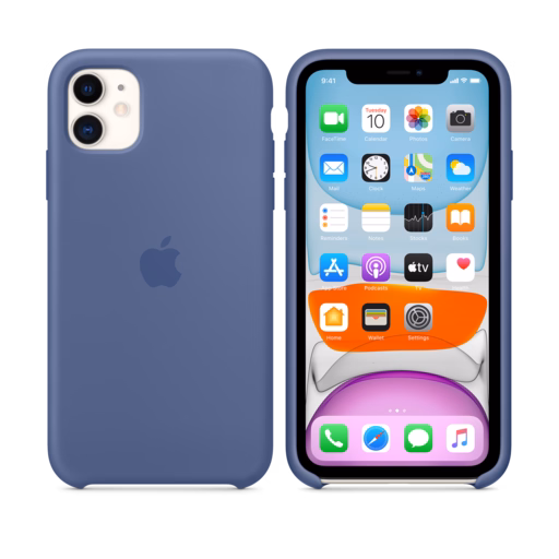 iPhone 11 Silicone Case — Linen Blue