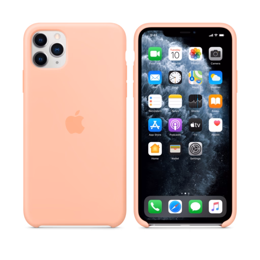 iPhone 11 Pro Max Silicone Case — Grapefruit