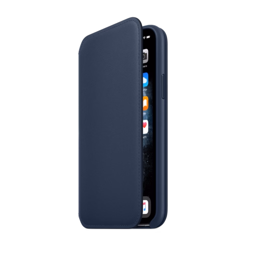 iPhone 11 Pro Leather Folio — Deep Sea Blue