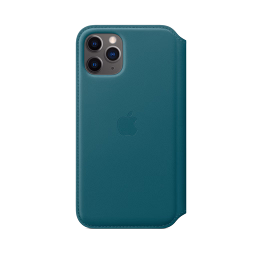 iPhone 11 Pro Leather Folio — Peacock iPhone 11 Pro Leather Folio — Peacock