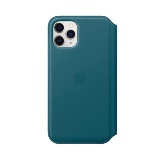 iPhone 11 Pro Leather Folio — Peacock