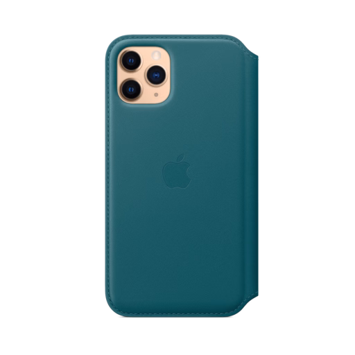 iPhone 11 Pro Leather Folio — Peacock