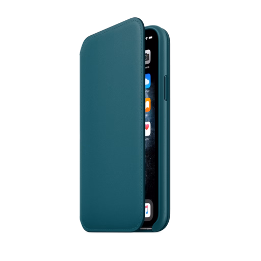 iPhone 11 Pro Leather Folio — Peacock