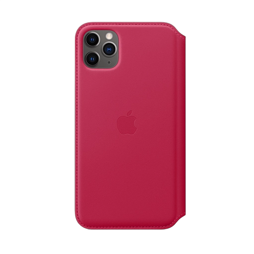 iPhone 11 Pro Max Leather Folio — Raspberry iPhone 11 Pro Max Leather Folio — Raspberry