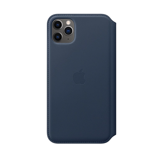iPhone 11 Pro Max Leather Folio — Deep Sea Blue iPhone 11 Pro Max Leather Folio — Deep Sea Blue