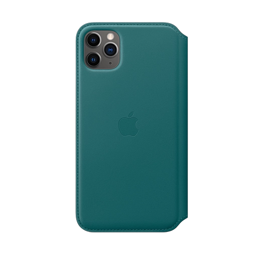 iPhone 11 Pro Max Leather Folio — Peacock iPhone 11 Pro Max Leather Folio — Peacock