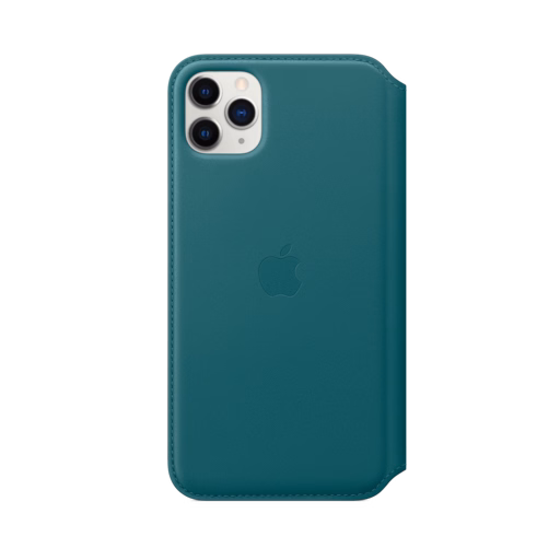 iPhone 11 Pro Max Leather Folio — Peacock
