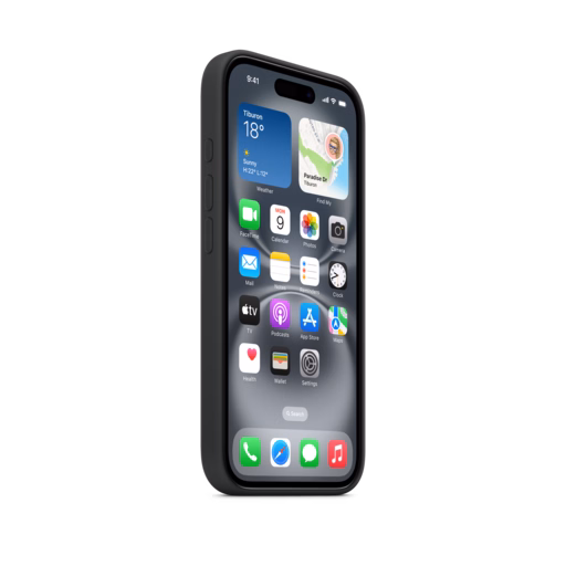 iPhone 16 Silicone Case with MagSafe — Black
