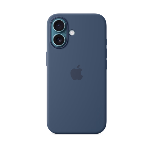 iPhone 16 Silicone Case with MagSafe — Denim