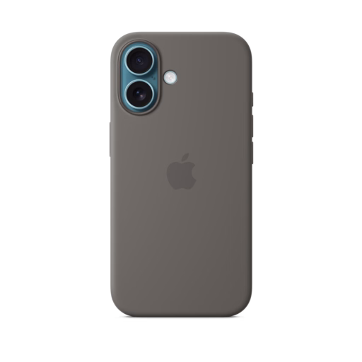 iPhone 16 Silicone Case with MagSafe — Stone Grey