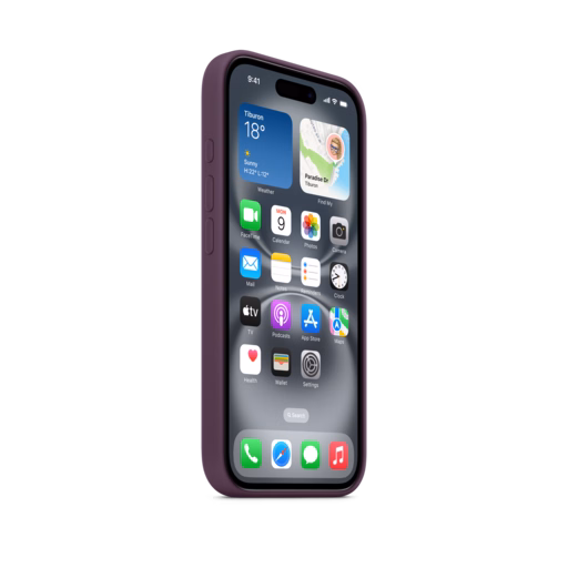 iPhone 16 Silicone Case with MagSafe — Plum
