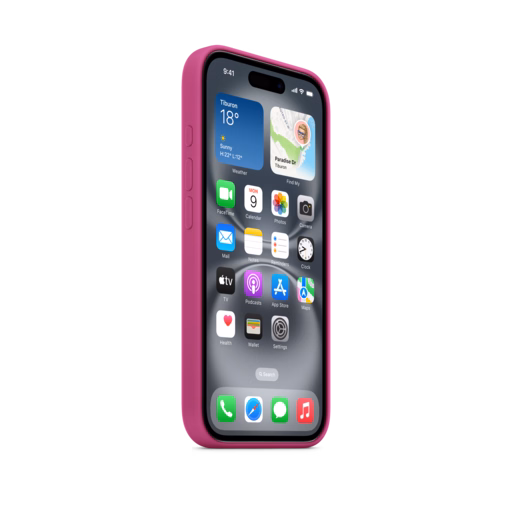 iPhone 16 Silicone Case with MagSafe — Fuchsia