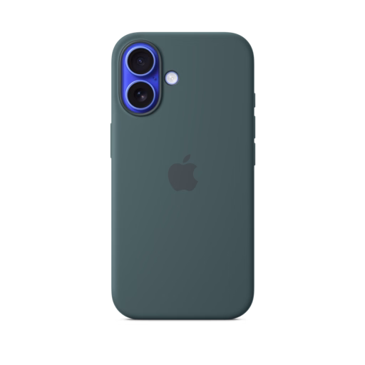 iPhone 16 Silicone Case with MagSafe — Lake Green