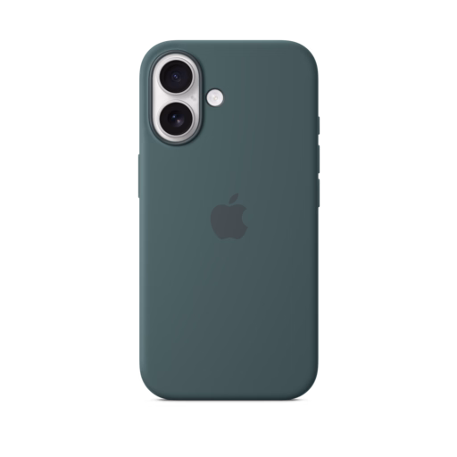 iPhone 16 Silicone Case with MagSafe — Lake Green