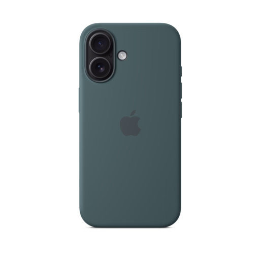 iPhone 16 Silicone Case with MagSafe — Lake Green
