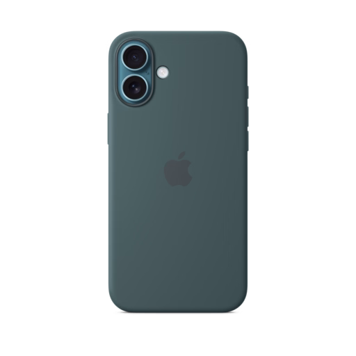 iPhone 16 Plus Silicone Case — Lake Green