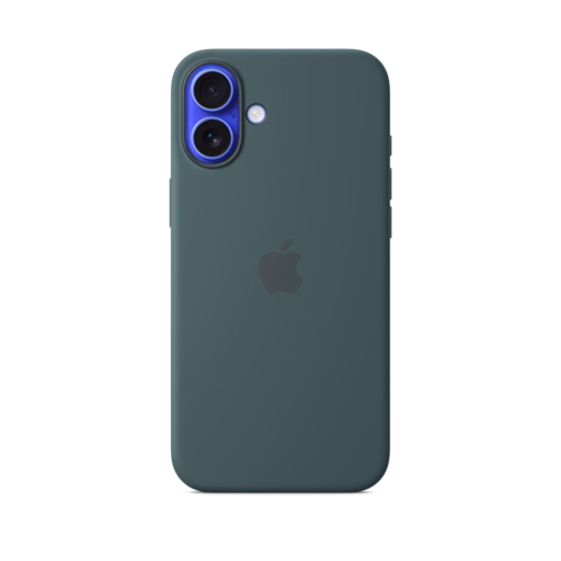 iPhone 16 Plus Silicone Case with MagSafe — Lake Green