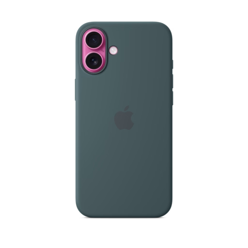 iPhone 16 Plus Silicone Case with MagSafe — Lake Green