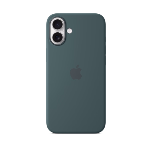 iPhone 16 Plus Silicone Case with MagSafe — Lake Green