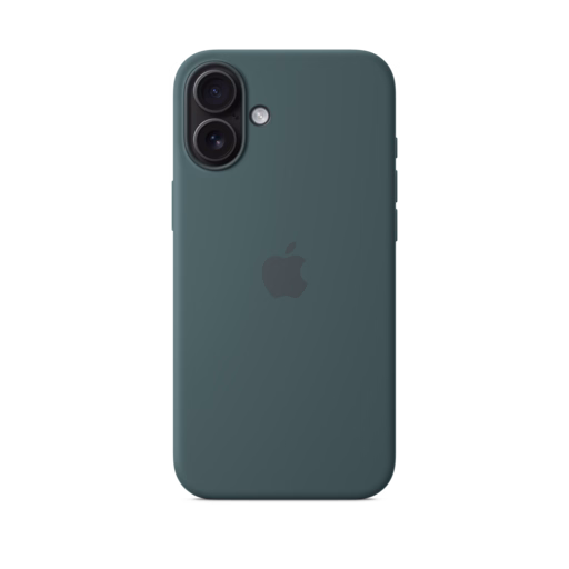 iPhone 16 Plus Silicone Case with MagSafe — Lake Green