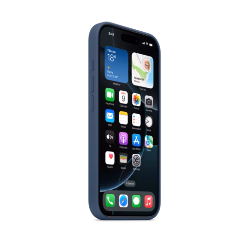 iPhone 16 Pro Silicone Case with MagSafe — Denim