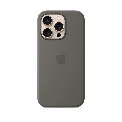 iPhone 16 Pro Silicone Case — Stone Gray iPhone 16 Pro Silicone Case — Stone Gray