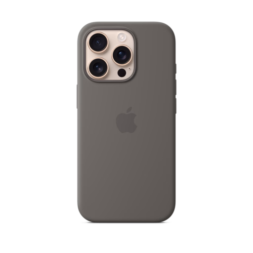 iPhone 16 Pro Silicone Case with MagSafe — Stone Grey