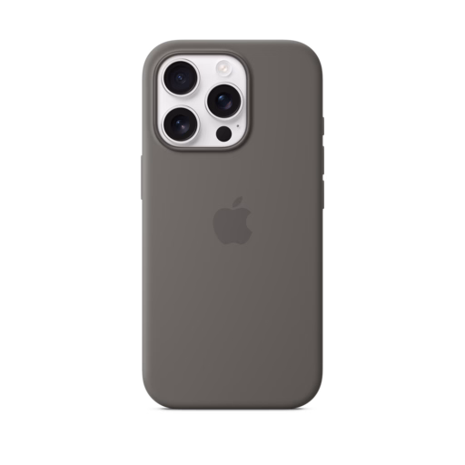iPhone 16 Pro Silicone Case with MagSafe — Stone Grey