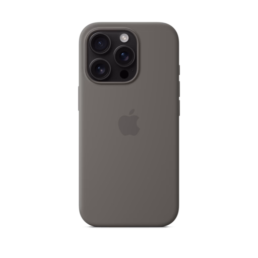 iPhone 16 Pro Silicone Case with MagSafe — Stone Grey