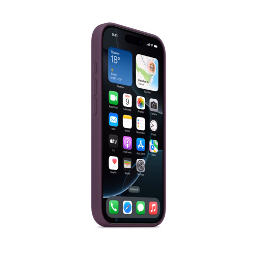 iPhone 16 Pro Silicone Case with MagSafe — Plum