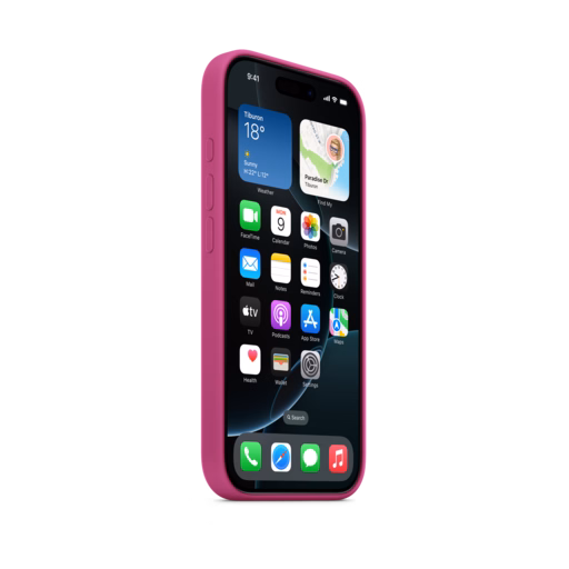 iPhone 16 Pro Silicone Case with MagSafe — Fuchsia