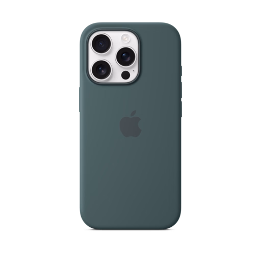 iPhone 16 Pro Silicone Case — Lake Green