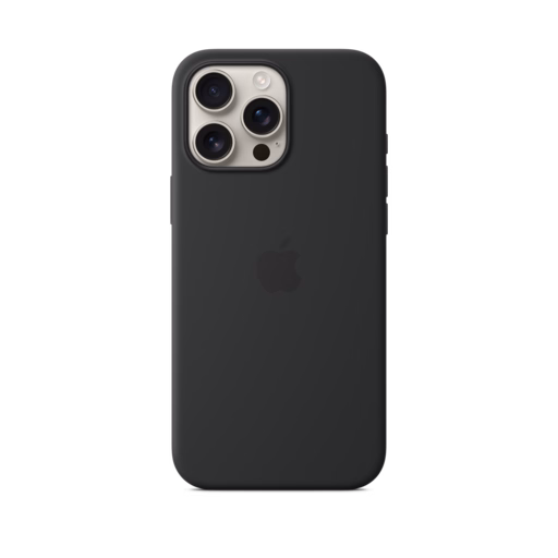 iPhone 16 Pro Max Silicone Case with MagSafe — Black