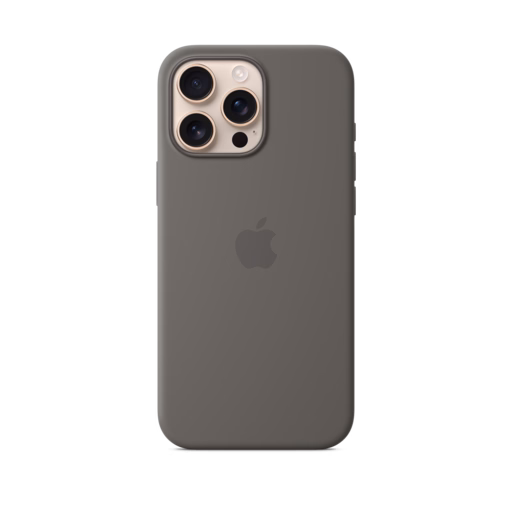 iPhone 16 Pro Max Silicone Case with MagSafe — Stone Grey