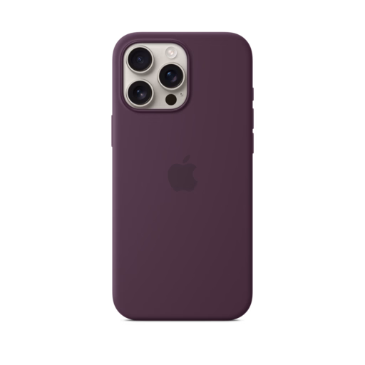 iPhone 16 Pro Max Silicone Case with MagSafe — Plum